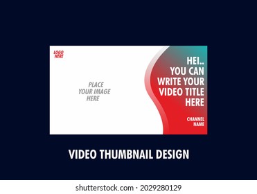 Colorful and unique of editable video thumbnail design