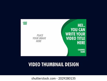 Colorful and unique of editable video thumbnail design