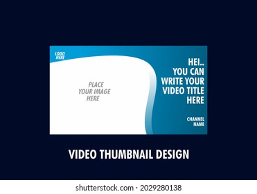 Colorful and unique of editable video thumbnail design