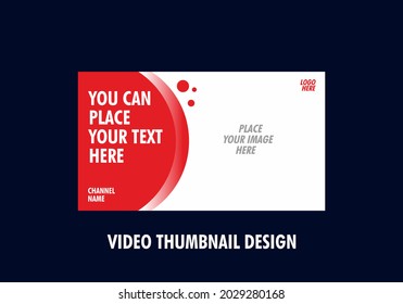 Colorful and unique of editable video thumbnail design