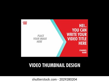 Colorful and unique of editable video thumbnail design