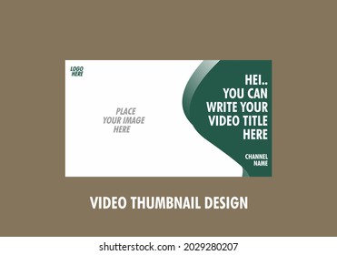 Colorful and unique of editable video thumbnail design