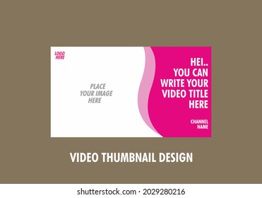 Colorful and unique of editable video thumbnail design
