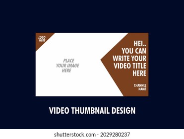 Colorful and unique of editable video thumbnail design