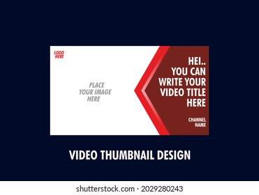 Colorful and unique of editable video thumbnail design