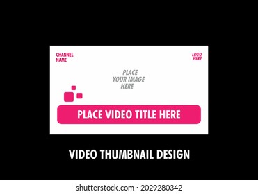 Colorful and unique of editable video thumbnail design
