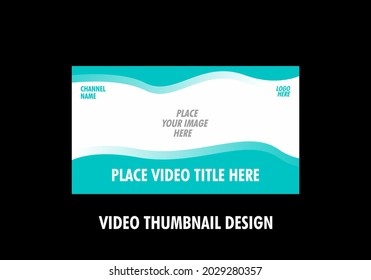 Colorful and unique of editable video thumbnail design