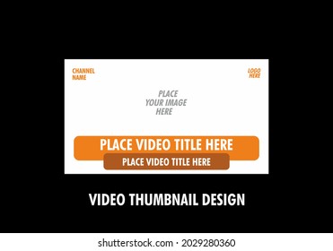 Colorful and unique of editable video thumbnail design