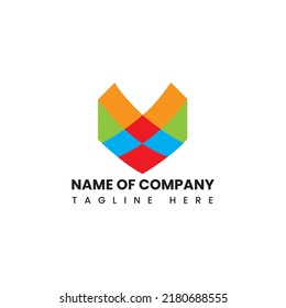 Colorful unique and stylish abstract logo templet for business