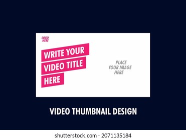 Colorful and unique video thumbnail design