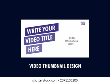 Colorful and unique video thumbnail design