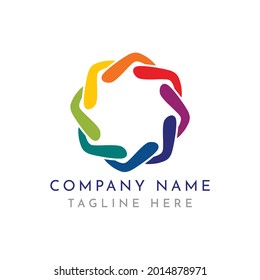 Colorful unity circular company logo