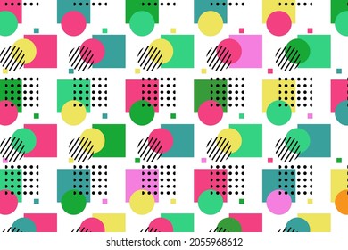 colorful Universal trend geometric shapes background. Design elements for children's book cover, wrapping paper,  Magazine, leaflet, billboard, sales promotion, flyer, brochure and book