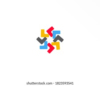 Colorful Universal vector logo identity