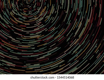 Colorful Universe Circular Distribution Computational Generative Art background illustration
