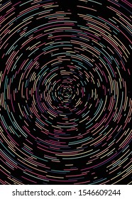 Colorful Universe Circular Distribution Computational Generative Art background illustration