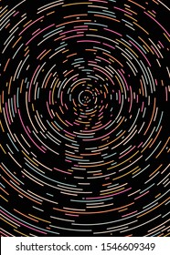 Colorful Universe Circular Distribution Computational Generative Art background illustration