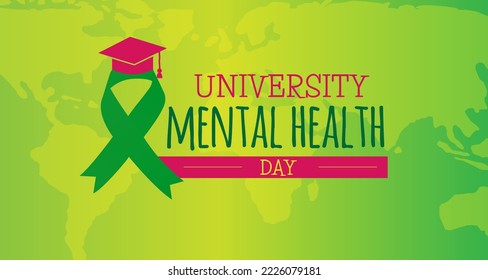Colorful University Mental Health Day Background Illustration