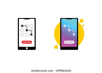 COLORFUL UNLOCK SMARTPHONE SCREEN ICON SET