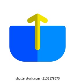 colorful upload icon vector for web, computer, page, mobile app and service
