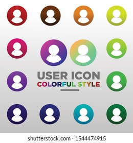 Colorful user icon for application. This icon suitable for web or application login page to differentiate each user.