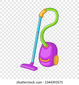 Colorful vacuum cleaner icon in cartoon style on a background for any web design 