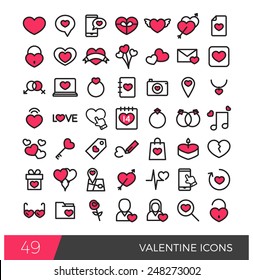 Colorful Valentine Icons