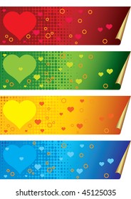 Colorful Valentines Banners