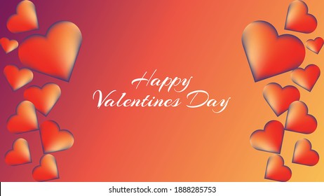 Colorful Valentines Day Background Design Template