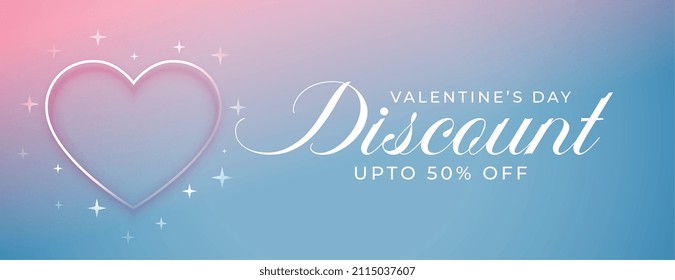 colorful valentines day discount banner design