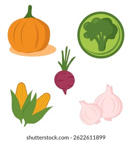 Colorful Variety of Fresh Farm Vegetables