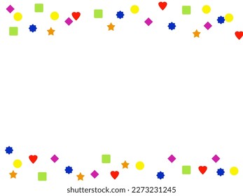 Colorful various shape in white background. Vector illustration.
