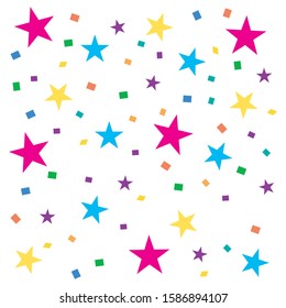 Colorful various star vector design