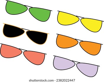 colorida forma de diseño de varios vidrios solares