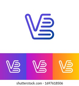 Colorful VB Letter Logo Icon Vector Template elements, Corporate, shape, Modern and Unique
