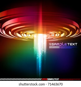 Colorful Vector 3D Technology Ripples
