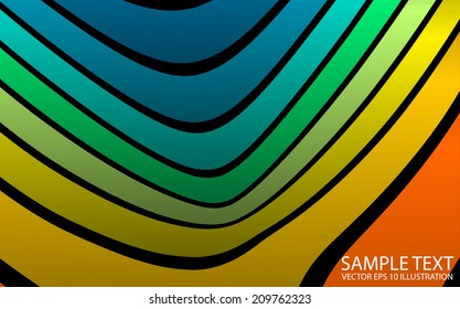 Colorful vector abstract arcs template  - Vector abstract background rainbow illustration