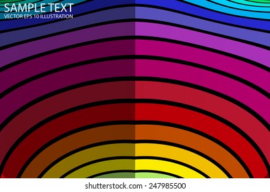 Colorful vector abstract background arcs illustration - Vector color striped background  template