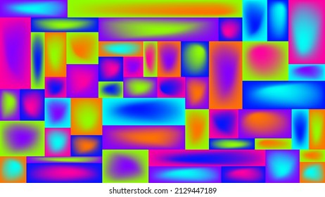 Colorful vector abstract background. Rectangles with gradients