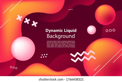Fondo abstracto de vector colorido. Conjunto de elementos futuristas fluidos.