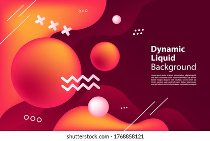 Colorful vector abstract background. Set of futuristic fluid elements.