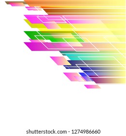 Colorful vector abstract background square vector on white background illustration