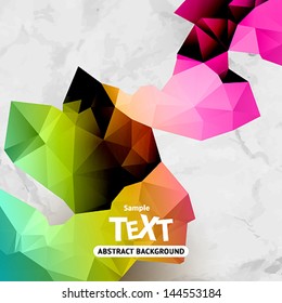 Colorful vector abstract background with triangle polygon