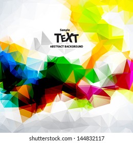 Colorful vector abstract background with triangle polygon