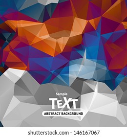 Colorful vector abstract background with triangle polygon