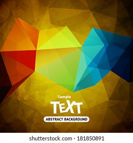 Colorful vector abstract background with triangle polygon