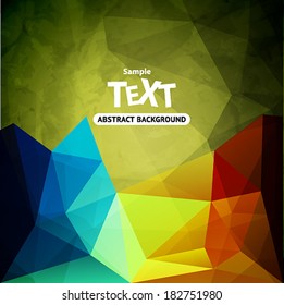 Colorful vector abstract background with triangle polygon