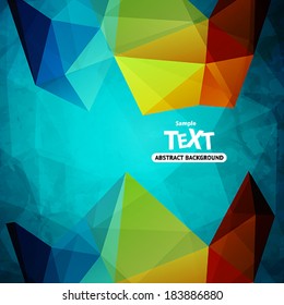 Colorful vector abstract background with triangle polygon