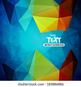 Colorful vector abstract background with triangle polygon