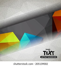 Colorful vector abstract background with triangle polygon